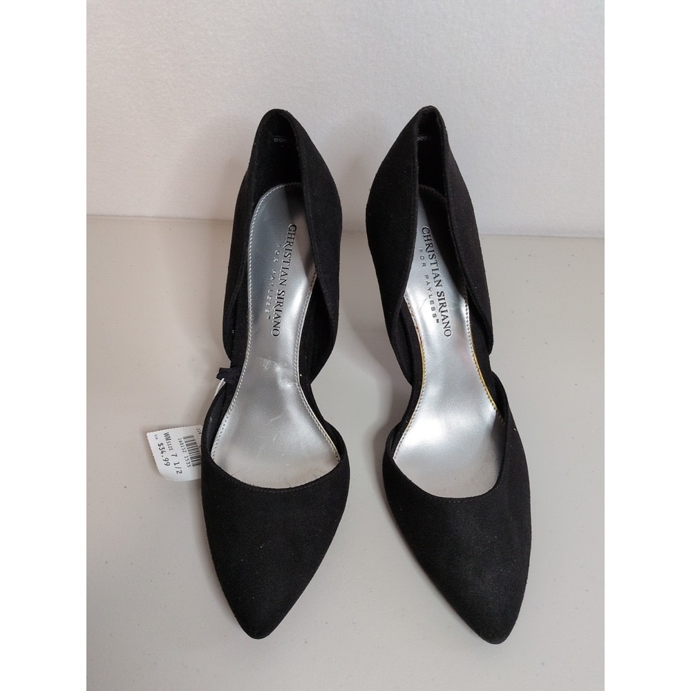 Christian Siriano for Payless "Halle" D'Orsay Pumps Stilleto Heels Black Sz 7.5 - Picture 2 of 8